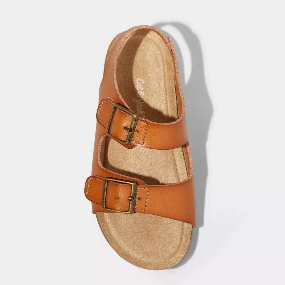 Toddler Cat & Jack Reagan Footbed Sandals Cognac | 5T New With Tags